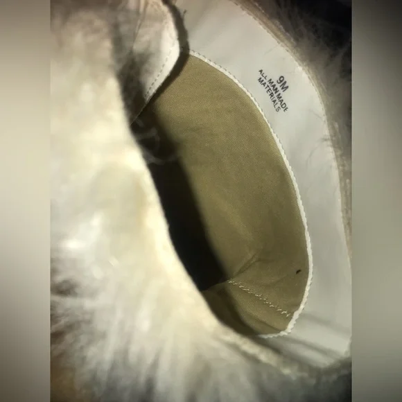 Pierre Dumas Cream Colored, Strapped, Faux Fur Ankle Boots with Heel sz 9 - Picture 4 of 8